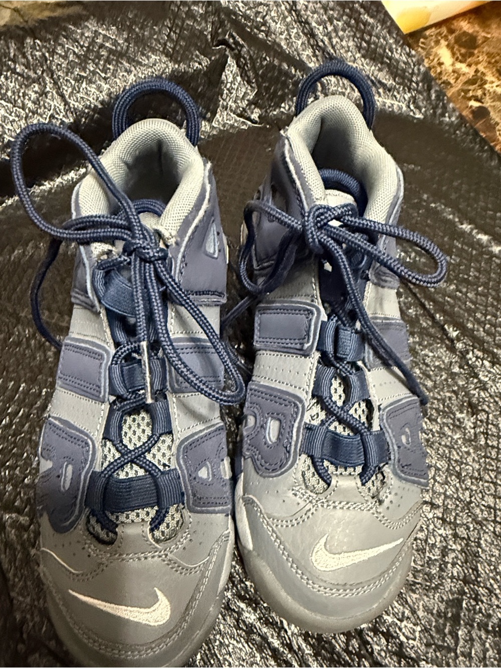 Nike Kids Navy and Light Gray Trail Sneakers